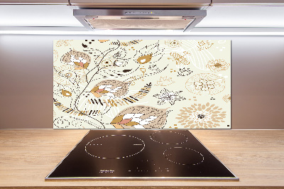 Skleněný panel do kuchynské linky Ornamenty