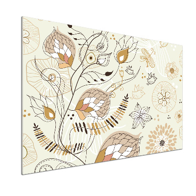 Skleněný panel do kuchynské linky Ornamenty
