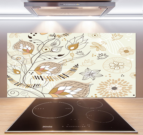 Skleněný panel do kuchynské linky Ornamenty