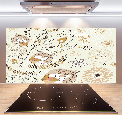 Skleněný panel do kuchynské linky Ornamenty