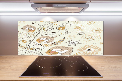 Skleněný panel do kuchynské linky Ornamenty