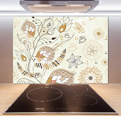 Skleněný panel do kuchynské linky Ornamenty