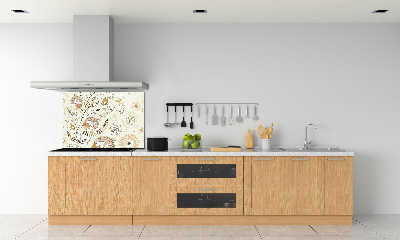 Skleněný panel do kuchynské linky Ornamenty