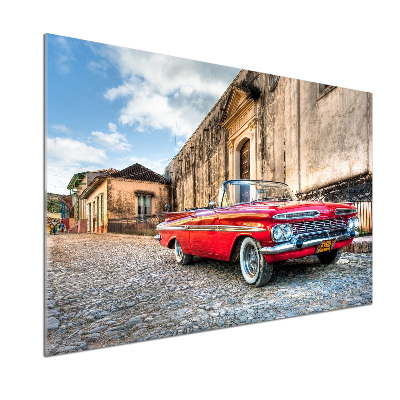 Panel do kuchyně Červený Chevrolet