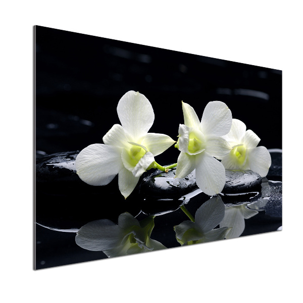 Skleněný panel do kuchynské linky Orchidej