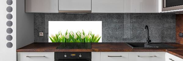 Panel do kuchyně Bílé tulipány