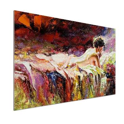 Panel do kuchyně Ležící žena