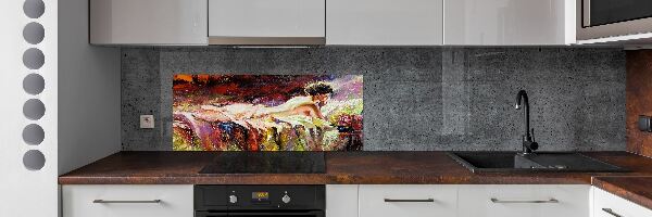 Panel do kuchyně Ležící žena