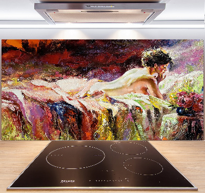 Panel do kuchyně Ležící žena