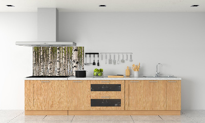 Dekorační panel sklo Břízový les