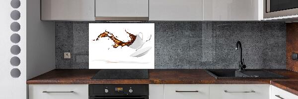 Dekorační panel sklo Rozlitá káva