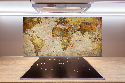 Panel do kuchyně Politická mapa