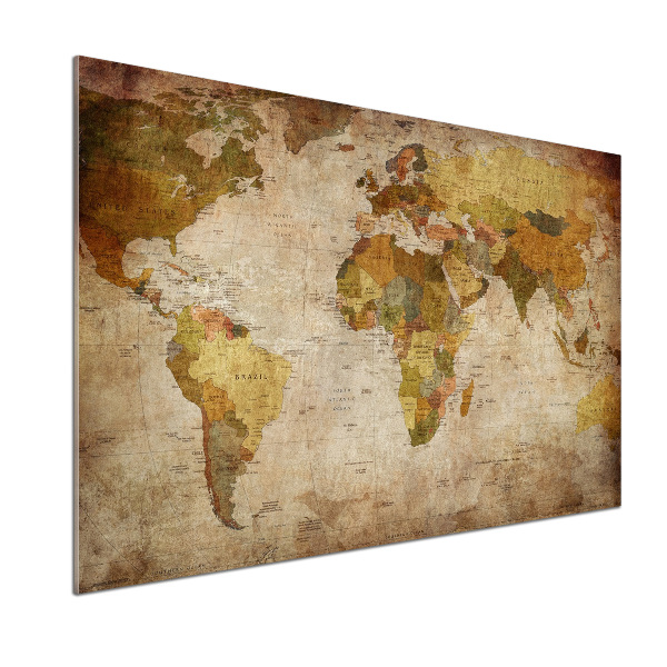 Panel do kuchyně Politická mapa