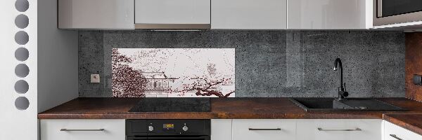 Panel do kuchyně Činská krajina