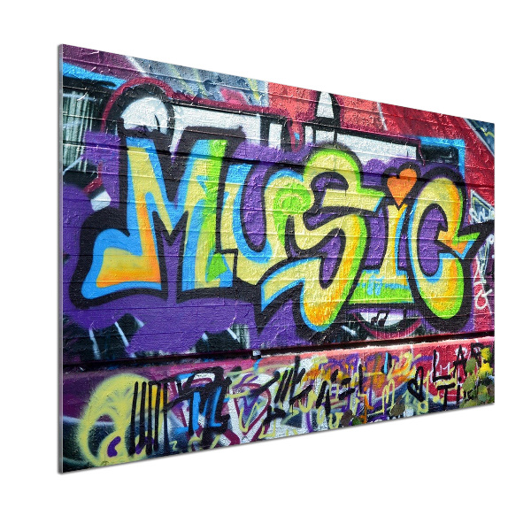 Panel lacobel Graffiti na stěně