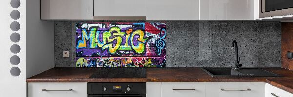 Panel lacobel Graffiti na stěně