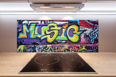 Panel lacobel Graffiti na stěně