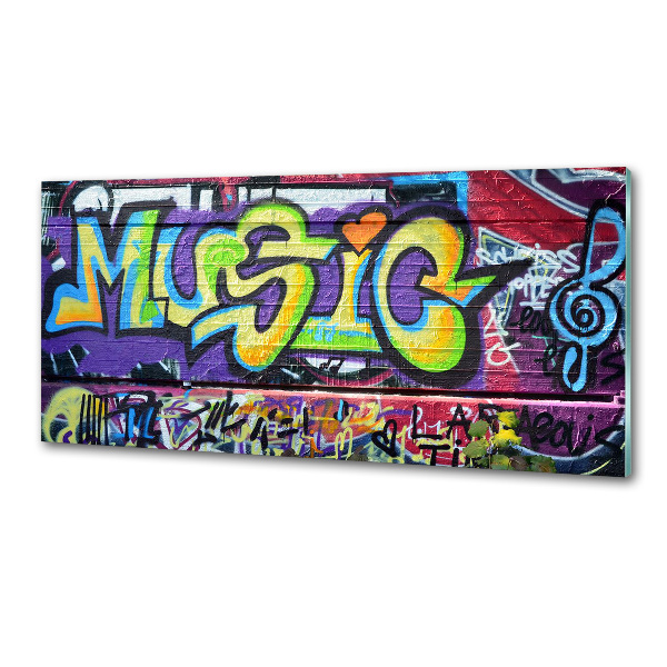 Panel lacobel Graffiti na stěně