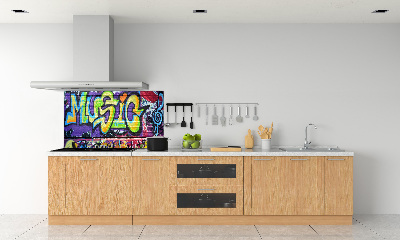 Panel lacobel Graffiti na stěně