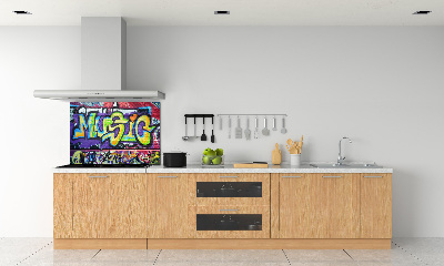 Panel lacobel Graffiti na stěně
