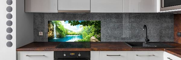 Panel do kuchyně Vodopád v lese