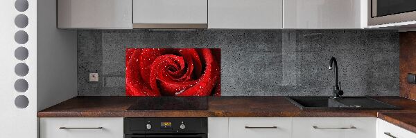 Panel do kuchyně Kapky na růži