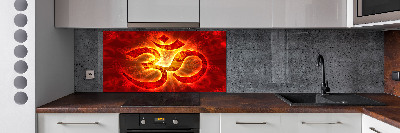 Panel do kuchyně Hořící znak om