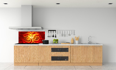 Panel do kuchyně Hořící znak om