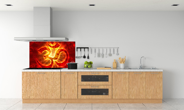 Panel do kuchyně Hořící znak om