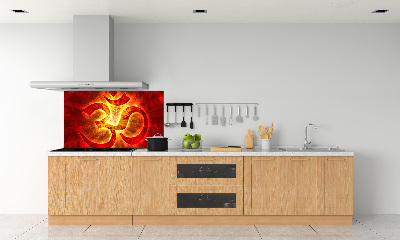 Panel do kuchyně Hořící znak om