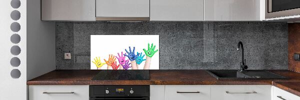 Panel do kuchyně Pomalované dlaně