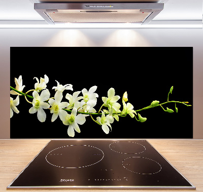 Skleněný panel do kuchynské linky Orchidej