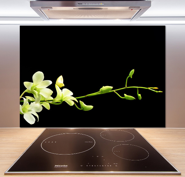 Skleněný panel do kuchynské linky Orchidej