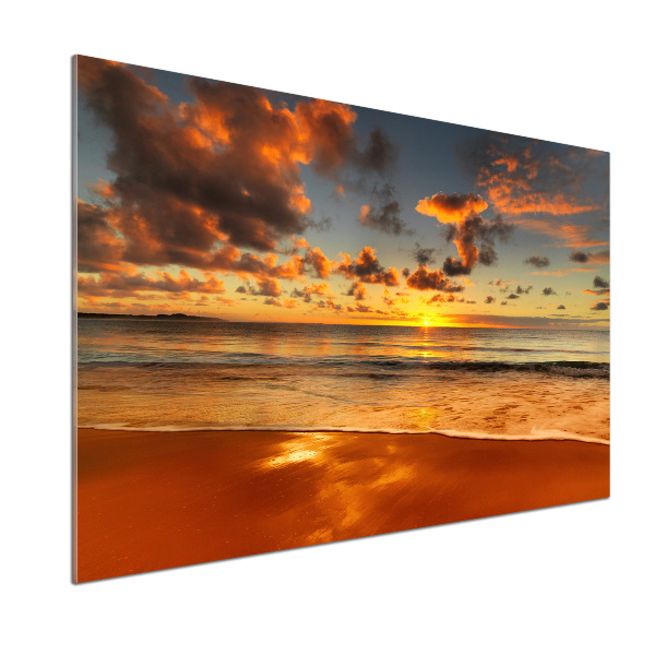 Panel lacobel Západ slunce pláž