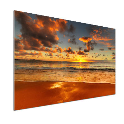 Panel lacobel Západ slunce pláž