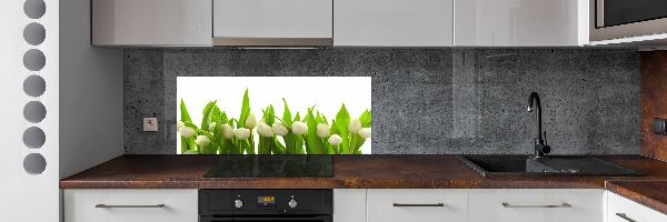 Panel do kuchyně Bílé tulipány