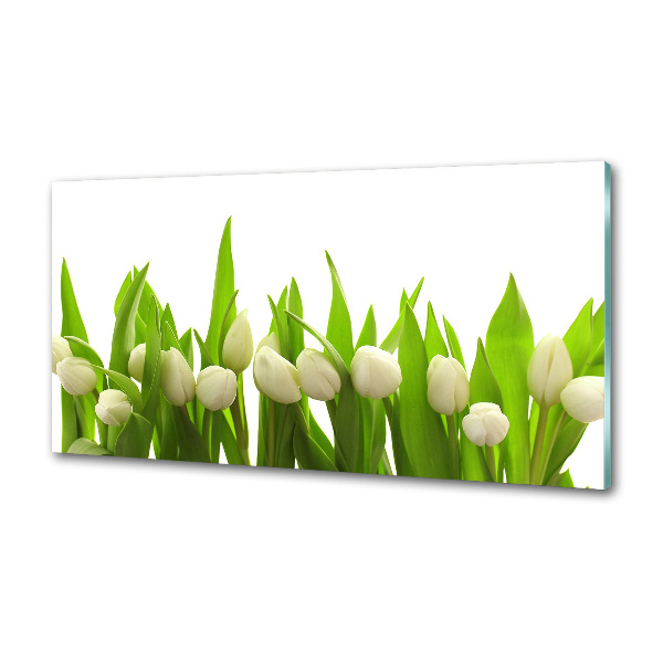 Panel do kuchyně Bílé tulipány