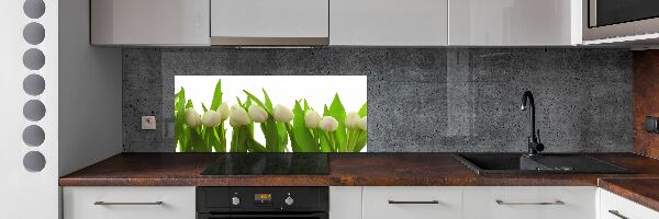 Panel do kuchyně Bílé tulipány