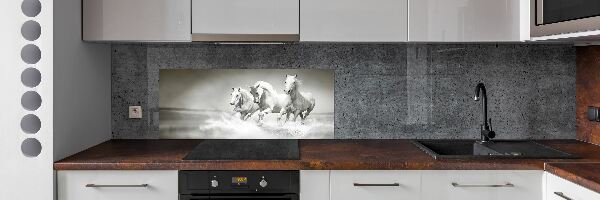 Dekorační panel sklo Bílí koně