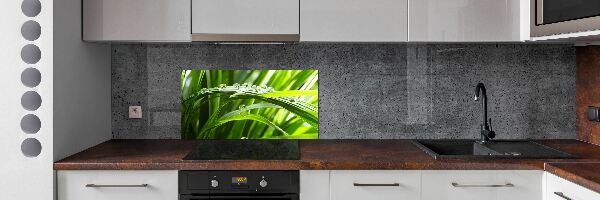 Panel do kuchyně Kapky na trávě