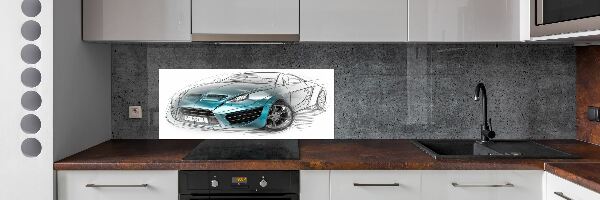Panel do kuchyně Náčrt auta