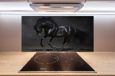 Dekorační panel sklo Černý kůň