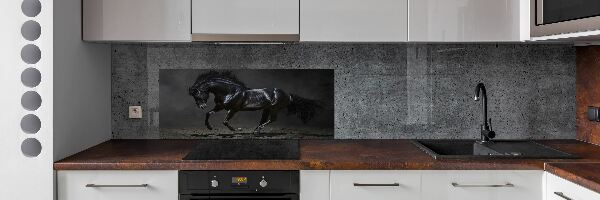 Dekorační panel sklo Černý kůň