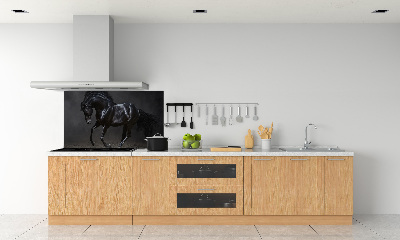 Dekorační panel sklo Černý kůň