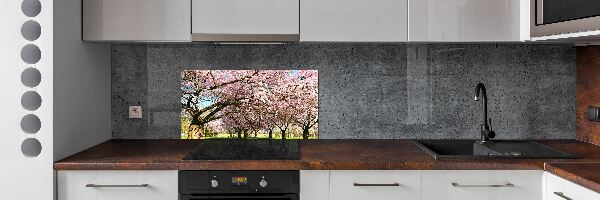 Dekorační panel sklo Višně