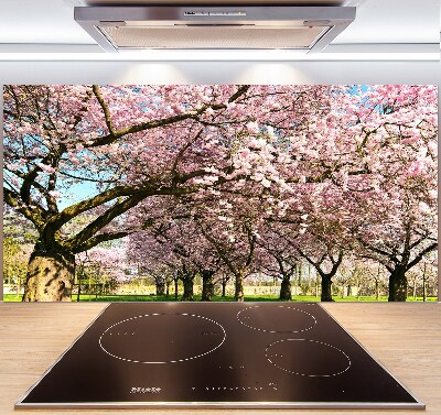 Dekorační panel sklo Višně