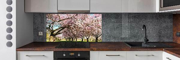 Dekorační panel sklo Višně