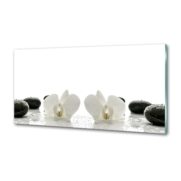 Skleněný panel do kuchynské linky Orchidej