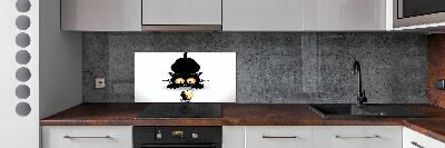 Dekorační panel sklo Kočka a myš
