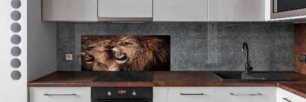 Dekorační panel sklo Řvoucí lvi